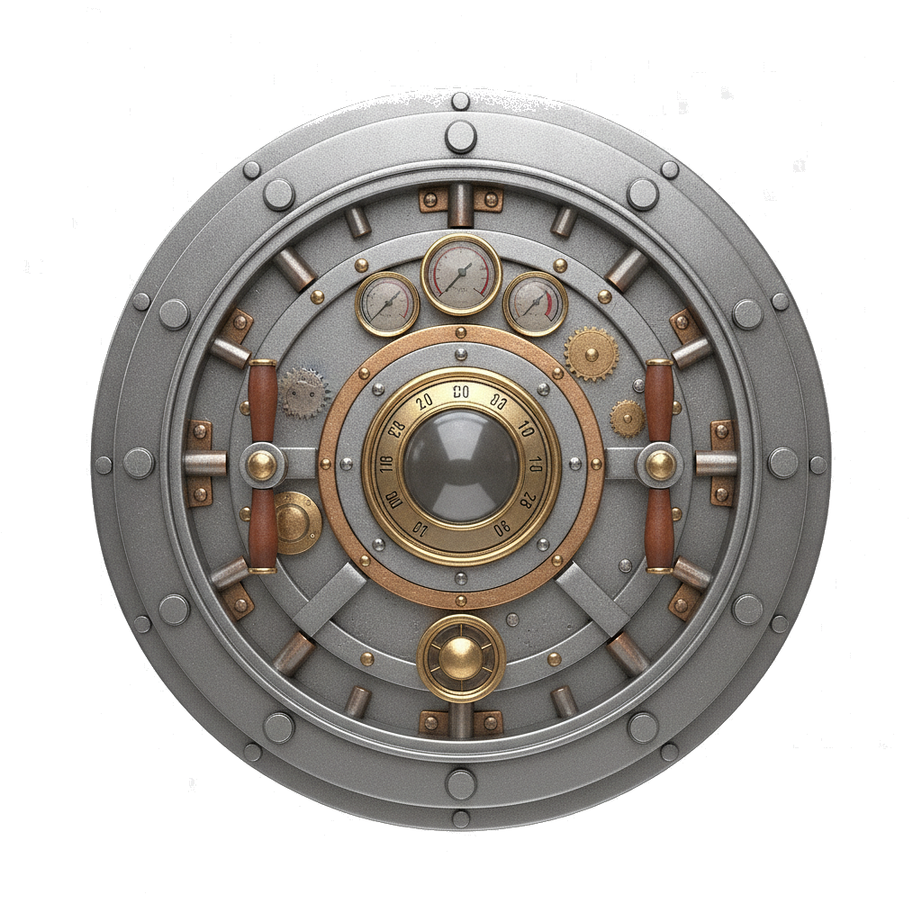 bank vault door icon — Finance & Commerce — Skeuomorph 12