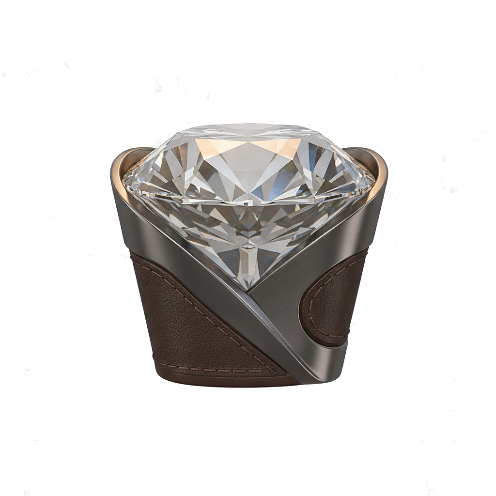 cut diamond gem icon — Finance & Commerce — Skeuomorph 12