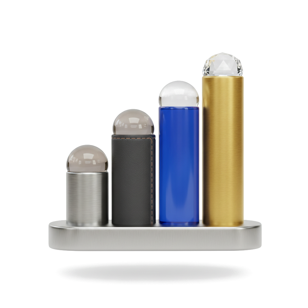 bar chart icon — Skeuomorph — SaaS Starter 12