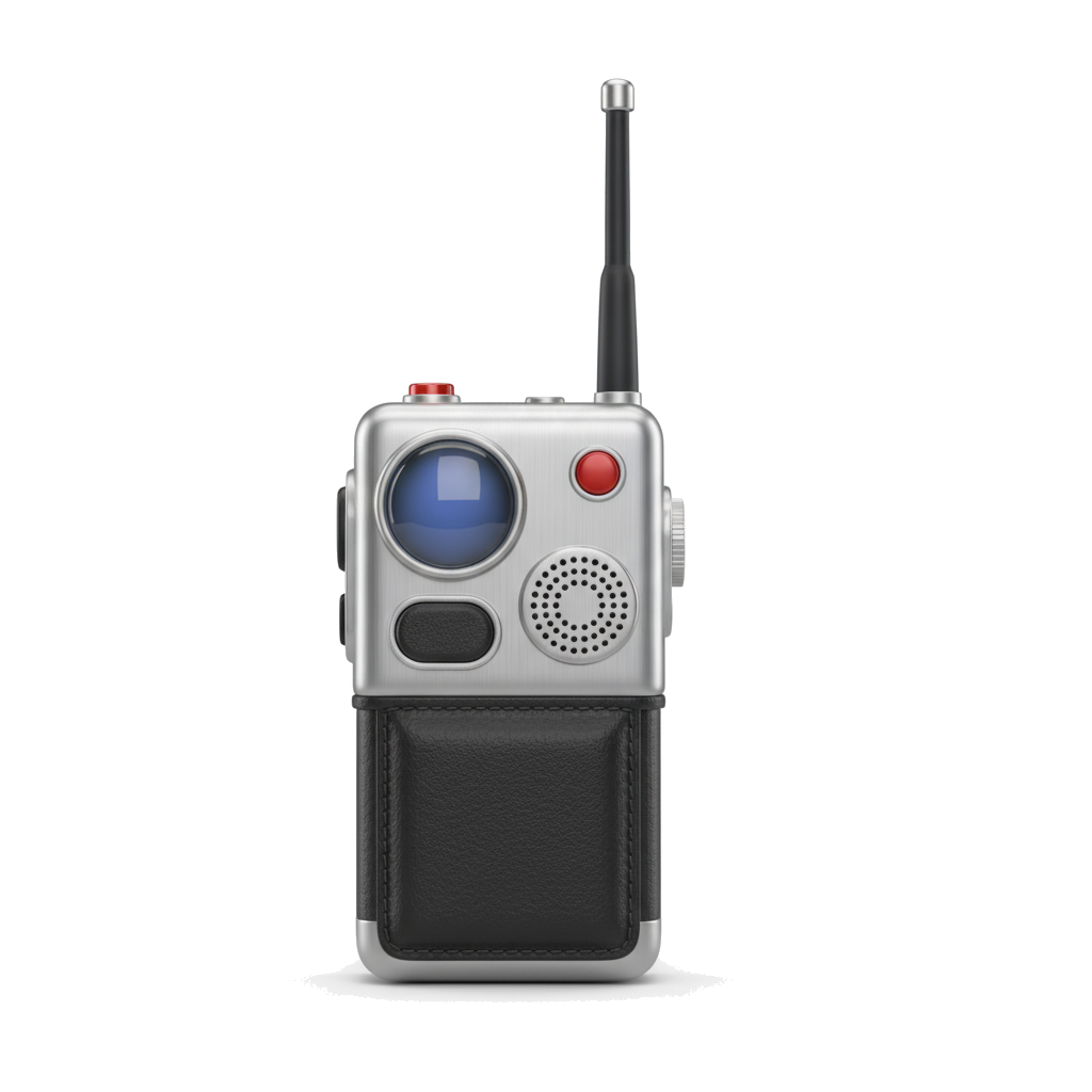 walkie-talkie radio icon — Tech & Electronics — Skeuomorph 12